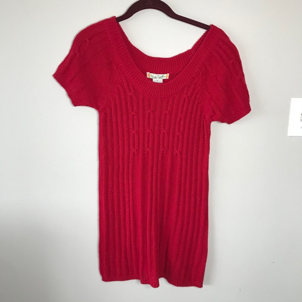 Love Change Red Knit Sweater Dress Size Small